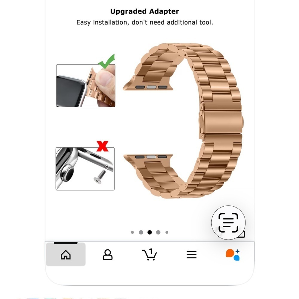 Elegant Rose Gold Watch Band